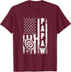 Archery Papaw American Flag Vintage Christmas Xmas T-Shirt - T-Shirt | Maroon