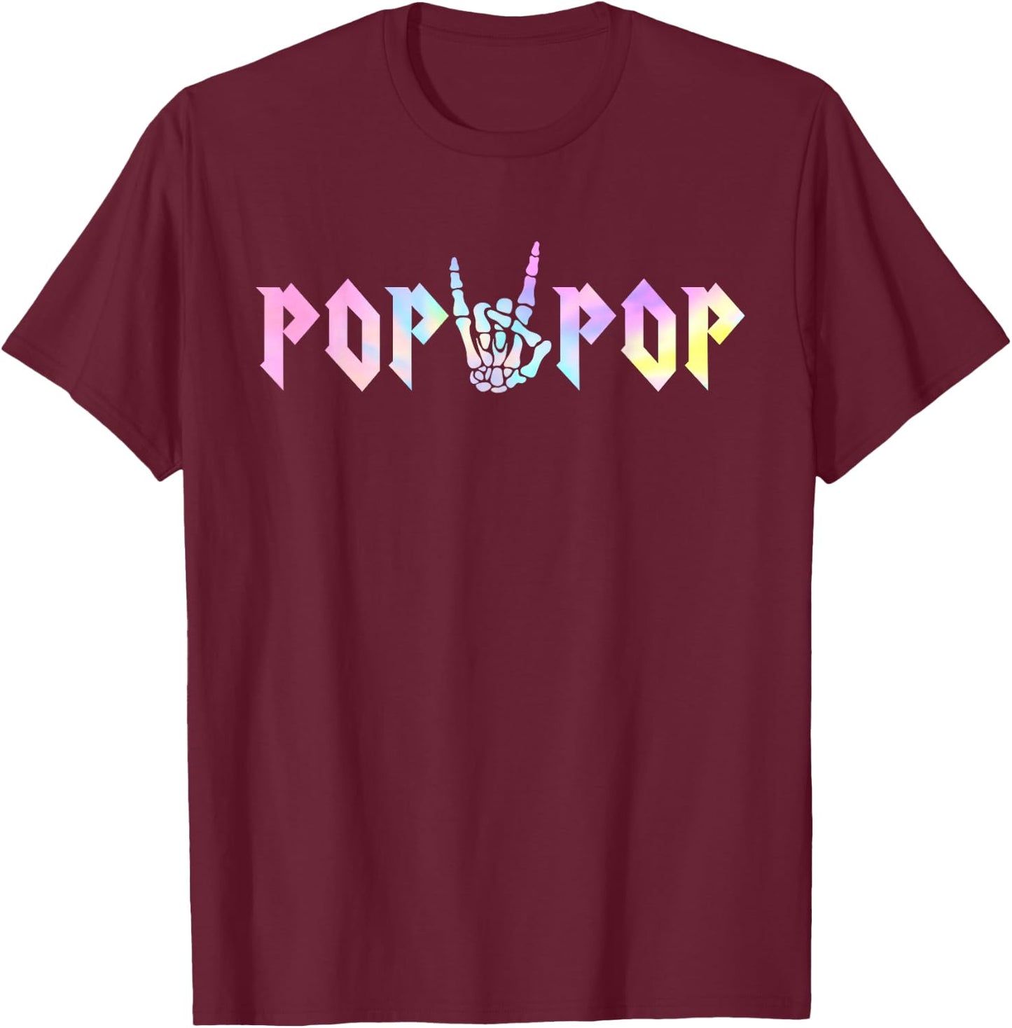 Pop Pop of The Bad Two The Bone Birthday Matching Tie Dye T-Shirt - T-Shirt | Maroon