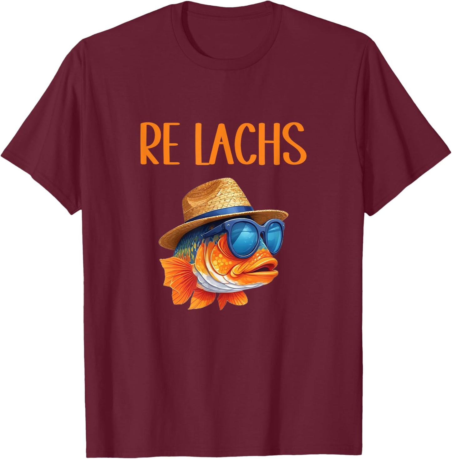 Re Salmon Funny Fisherman Saying for Hobby Fishermen and Angler , black T-Shirt - T-Shirt | Maroon