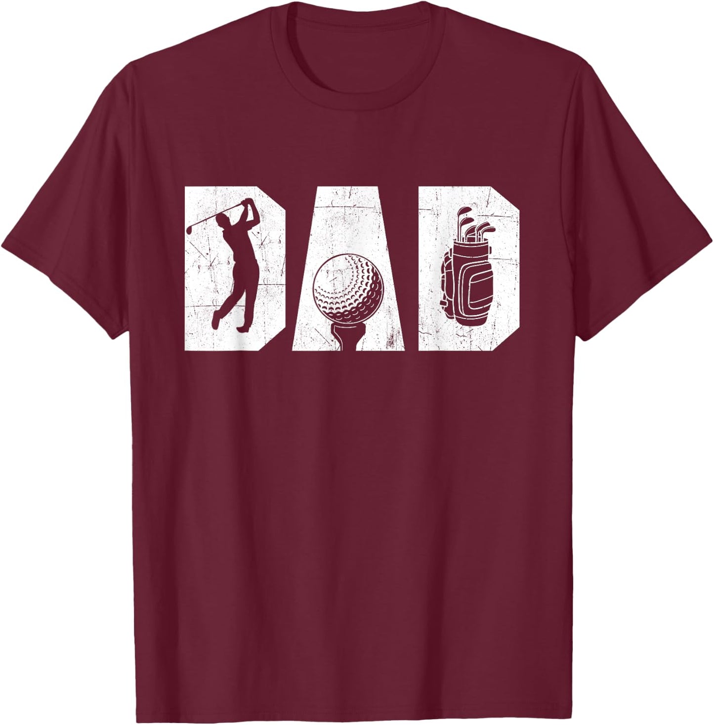 Golfing Dad - Golf Lover Golfing Putter Golfer T-Shirt - T-Shirt | Maroon