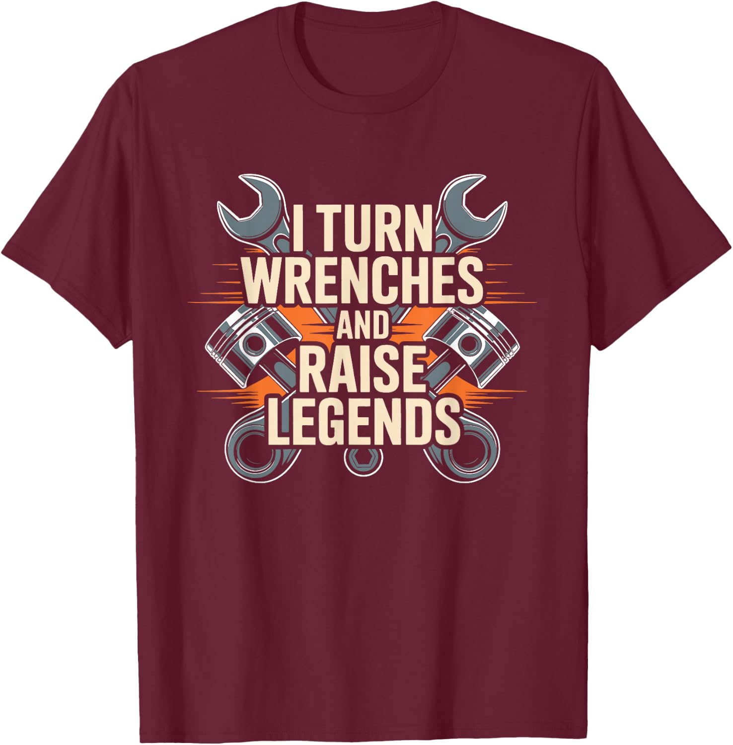 Auto Mechanic Dad Mechanical Check Engine Fathers Day T-Shirt - T-Shirt | Maroon