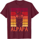 Alpapa Alpaca Lama Fan Lover Dad New Father , black T-Shirt - T-Shirt | Maroon