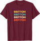Britton Name T-Shirt - T-Shirt | Maroon