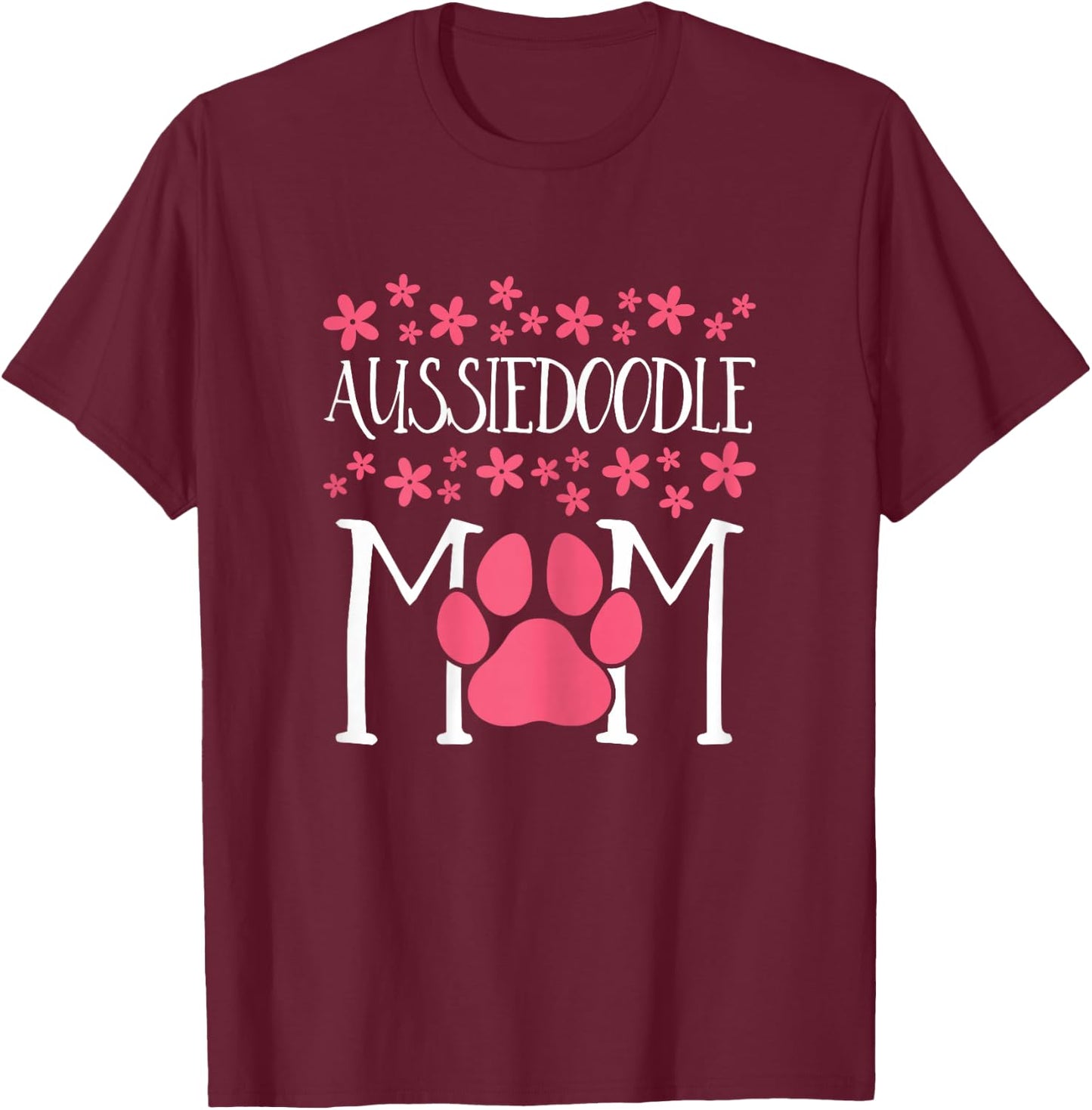 Aussiedoodle Mom Doodle Awesome Dog Lover T-Shirt - T-Shirt | Maroon