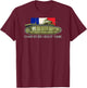Flag Tank B1 to French Heavy Tank WW2 Tanks , Black, S T-Shirt - T-Shirt | Maroon