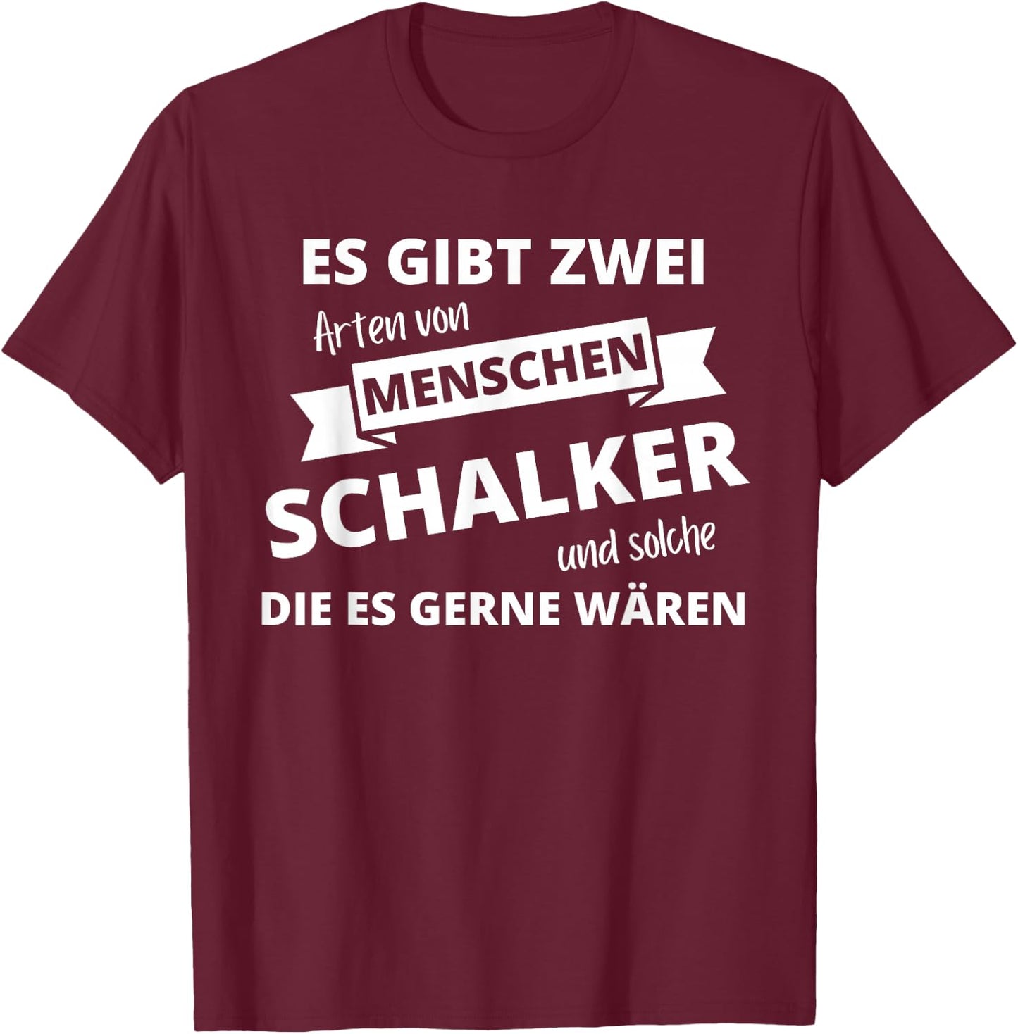 Schalker Gelesenkirchen with Two Types of People T-Shirt - T-Shirt | Maroon