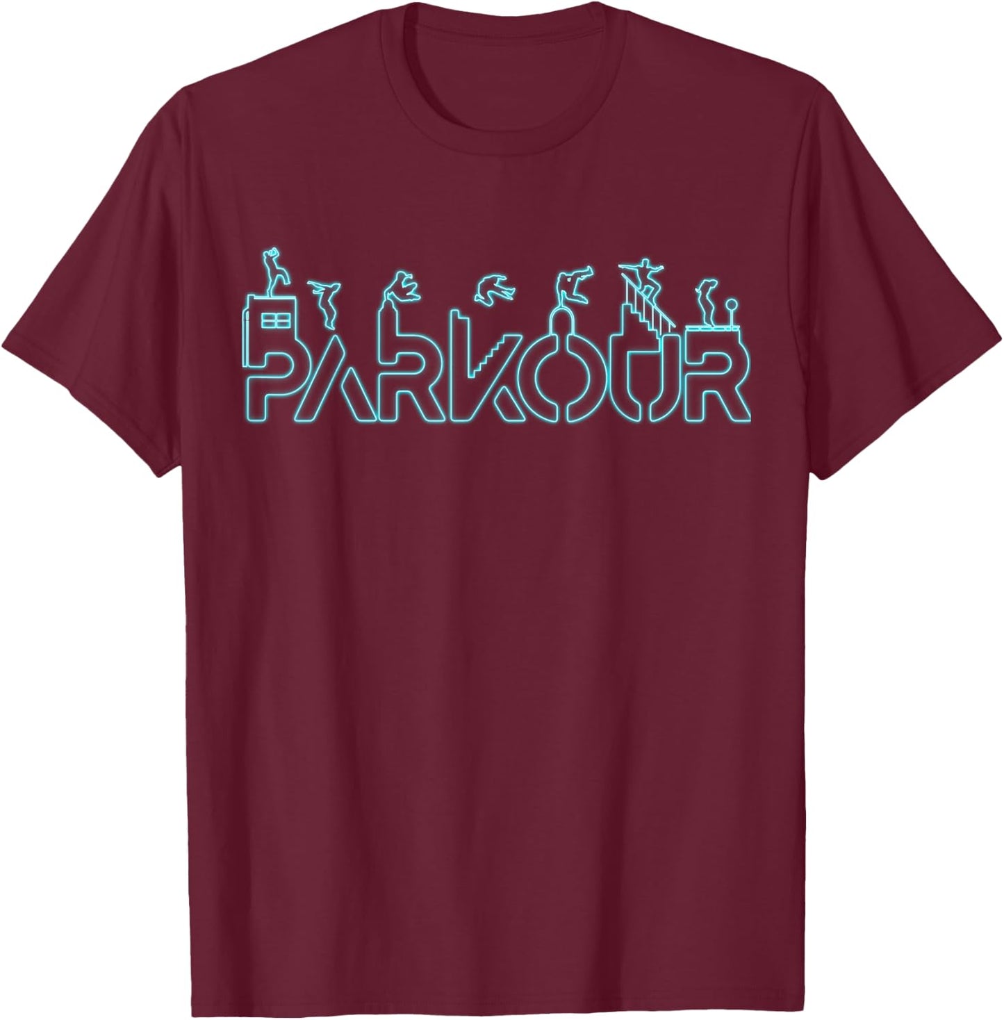 Parkour Freerun Urban Acrobatics Sport Training Freerunning T-Shirt - T-Shirt | Maroon
