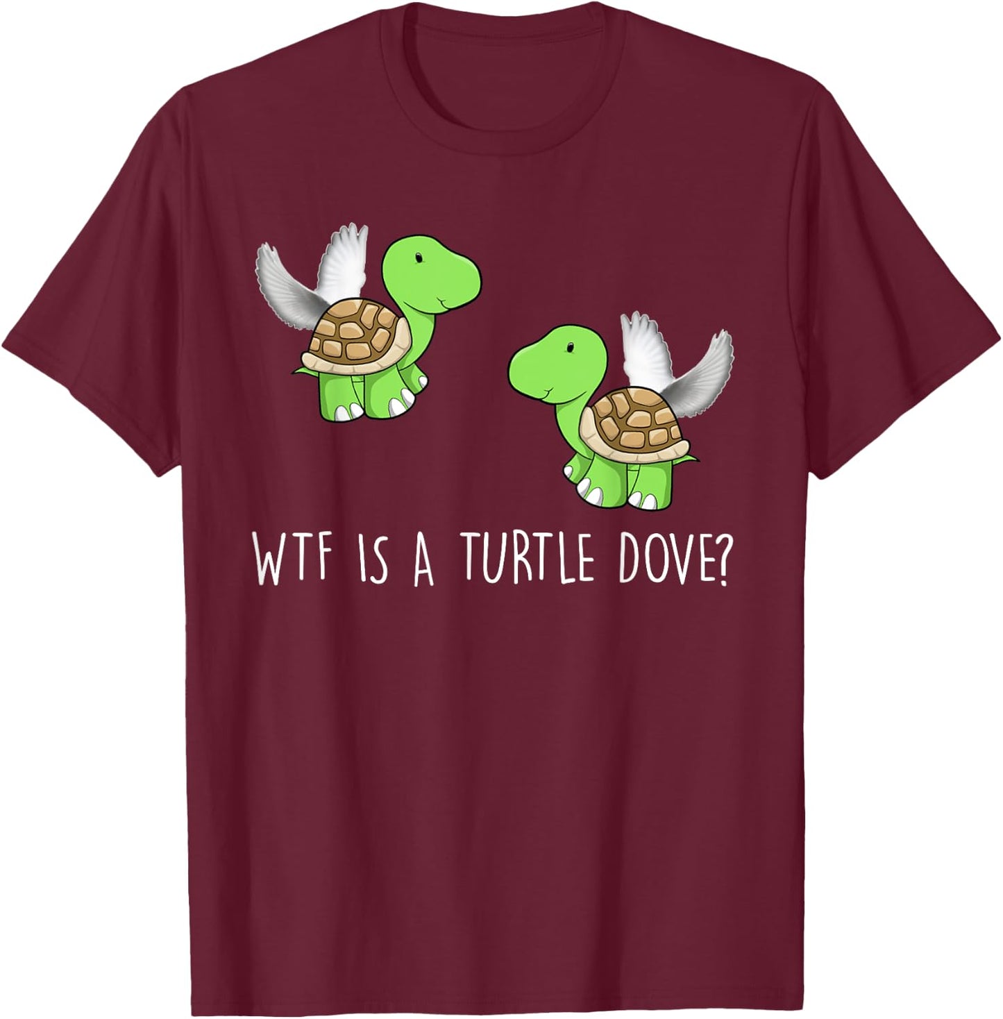 Funny Turtle T Shirt-Turtle Dove Men T-Shirt - T-Shirt | Maroon