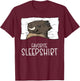 Favorite Sleepshirt Bison, Napping Bison Pajama T-Shirt - T-Shirt | Maroon