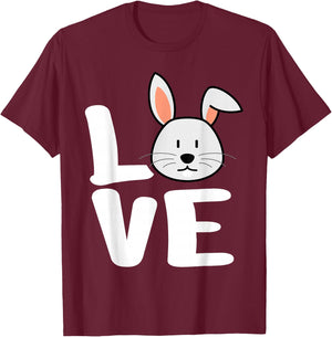 LOVE Rabbits Shirt | Bunny Lover Shirt | Cool Rabbit T-Shirt - T-Shirt | Maroon