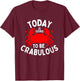 Funny Crab Eating Red Crab Lover Seafood Foodie Crabbing T-Shirt - T-Shirt | Maroon