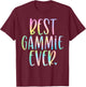 Best Gammie Ever Gifts Mother's Day Tie Dye T-Shirt - T-Shirt | Maroon