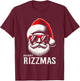 Merry Rizzmas Santa Skating Men Women Kids Funny Christmas T-Shirt - T-Shirt | Maroon