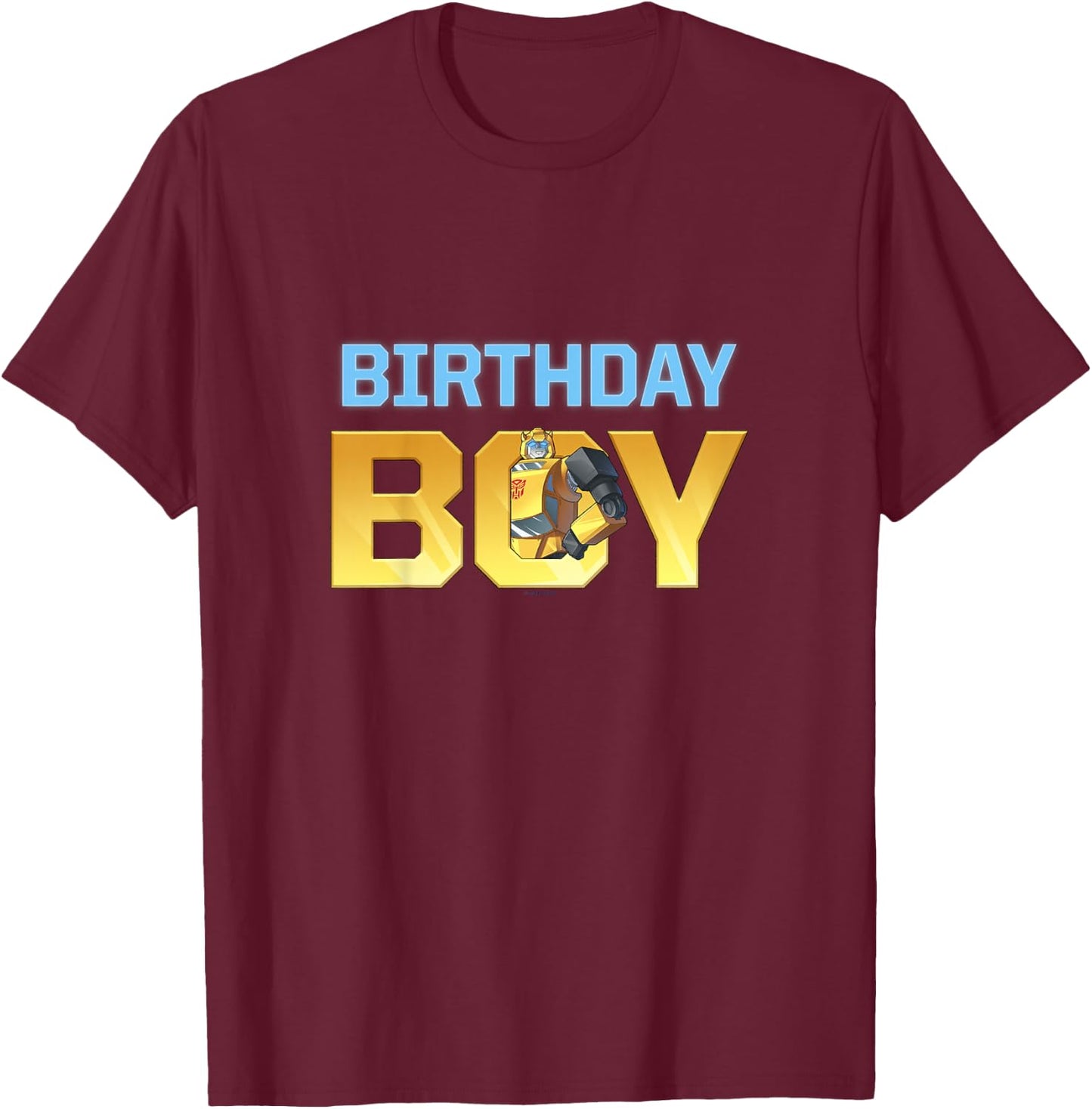Kids Transformers Birthday Boy Classic Bumblebee Logo Youth T-Shirt - T-Shirt | Maroon