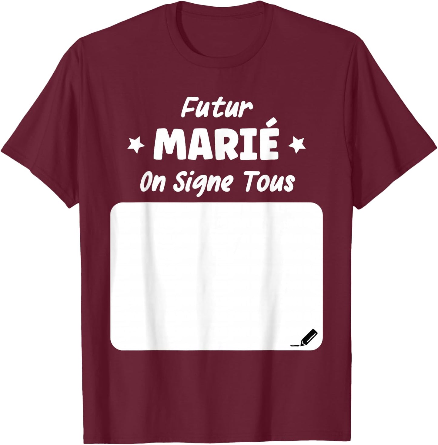 EVG Bachelor Party To Be Bride To Be Signed , Black T-Shirt - T-Shirt | Maroon