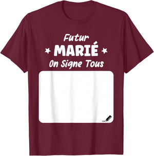 EVG Bachelor Party To Be Bride To Be Signed , Black T-Shirt - T-Shirt | Maroon
