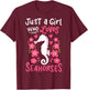 Seahorse Just A Girl Who Loves Seahorses Gift T-Shirt - T-Shirt | Maroon