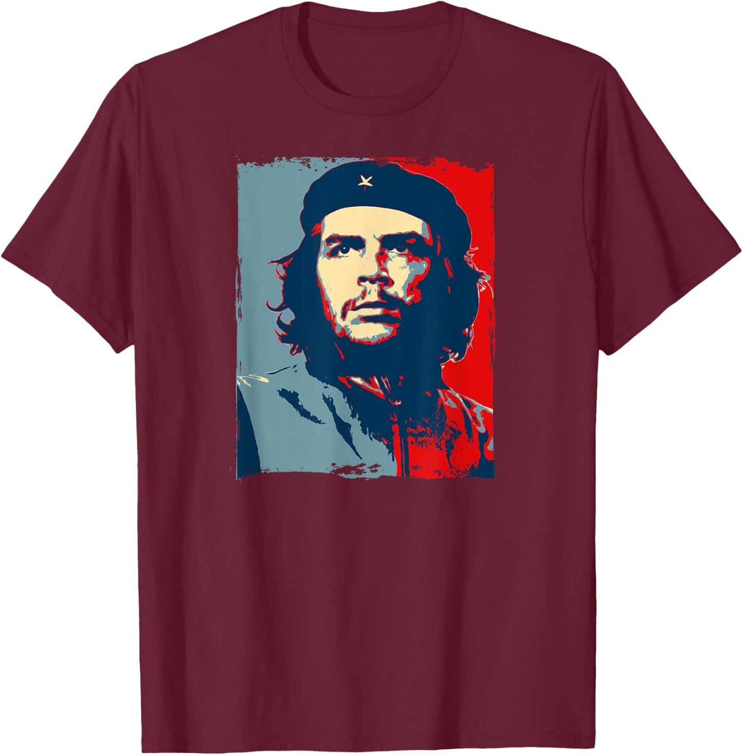 Revolution Ernesto Che Guevara Guerrilla Fighter Poster T-Shirt - T-Shirt | Maroon