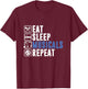 Eat Sleep Musicals | Musikkino | Broadway T-Shirt - T-Shirt | Maroon