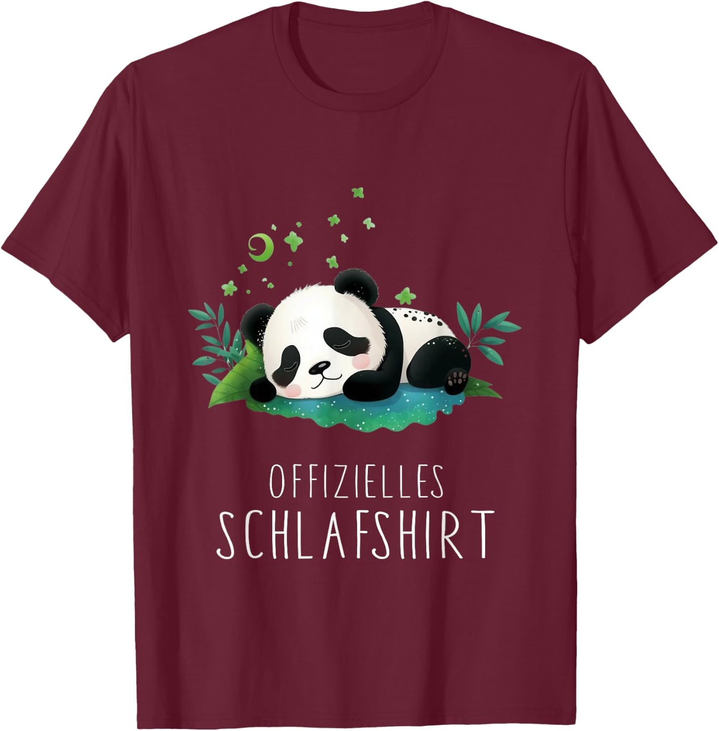 Official Otter Sleep Shirt - Panda , black T-Shirt - T-Shirt | Maroon