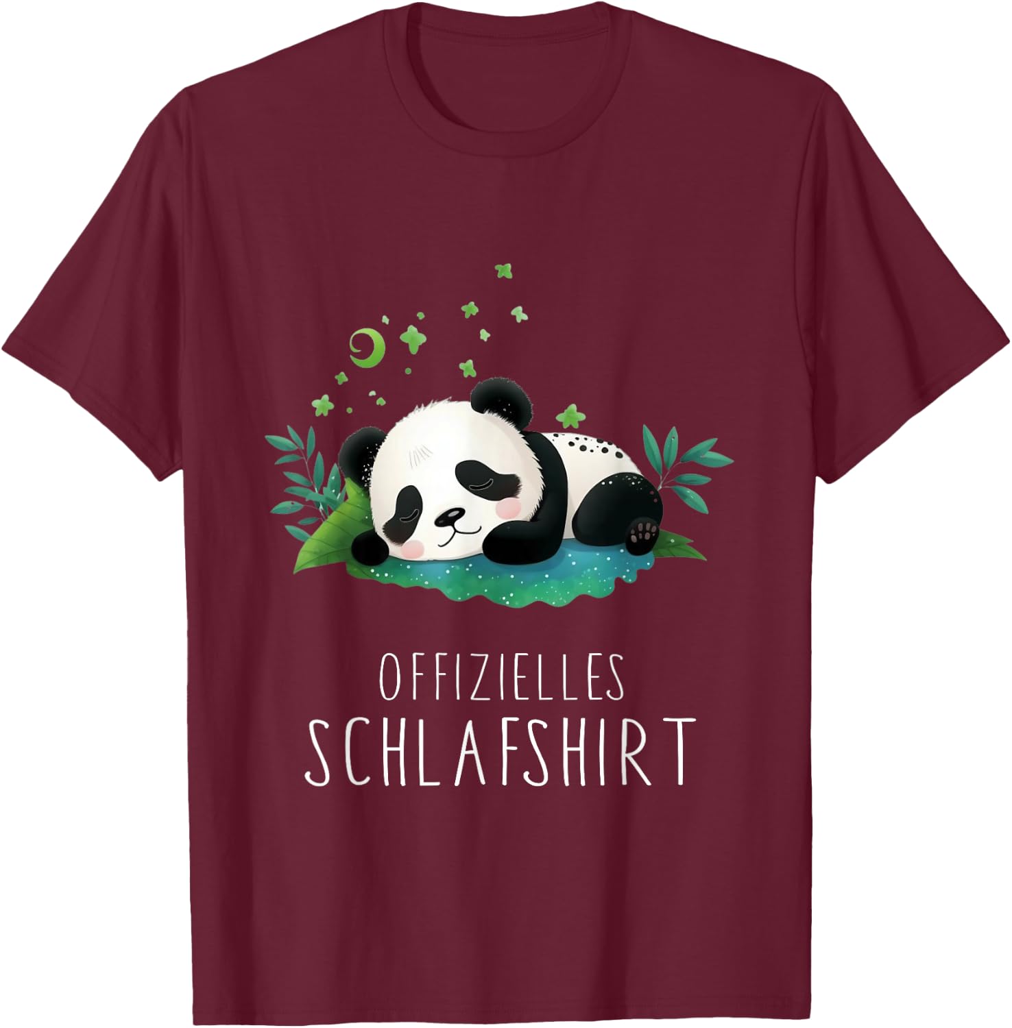 Official Otter Sleep Shirt - Panda , black T-Shirt - T-Shirt | Maroon