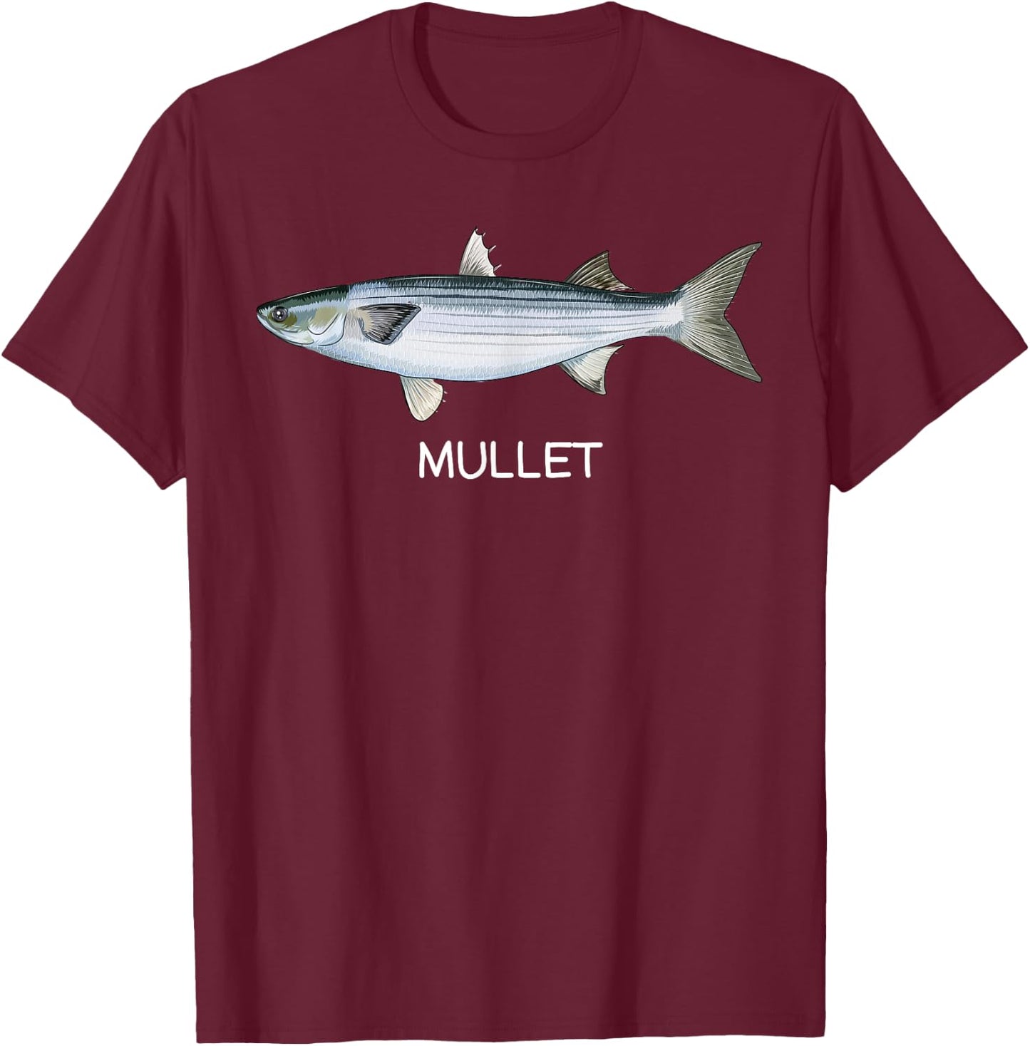 Mullet Saltwater Game Fish T-Shirt - T-Shirt | Maroon