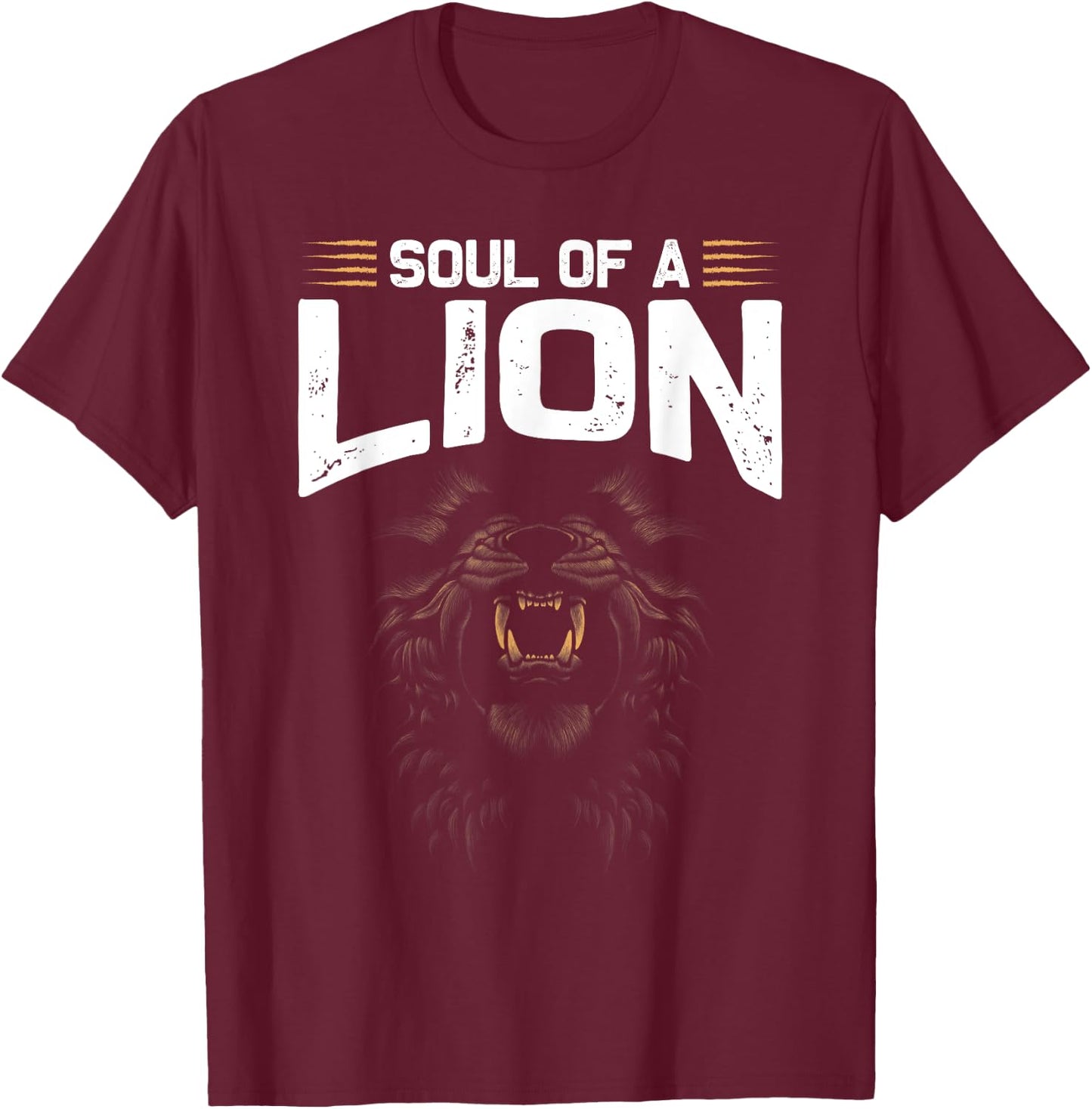 Soul Of A Lion T-Shirt - T-Shirt | Maroon