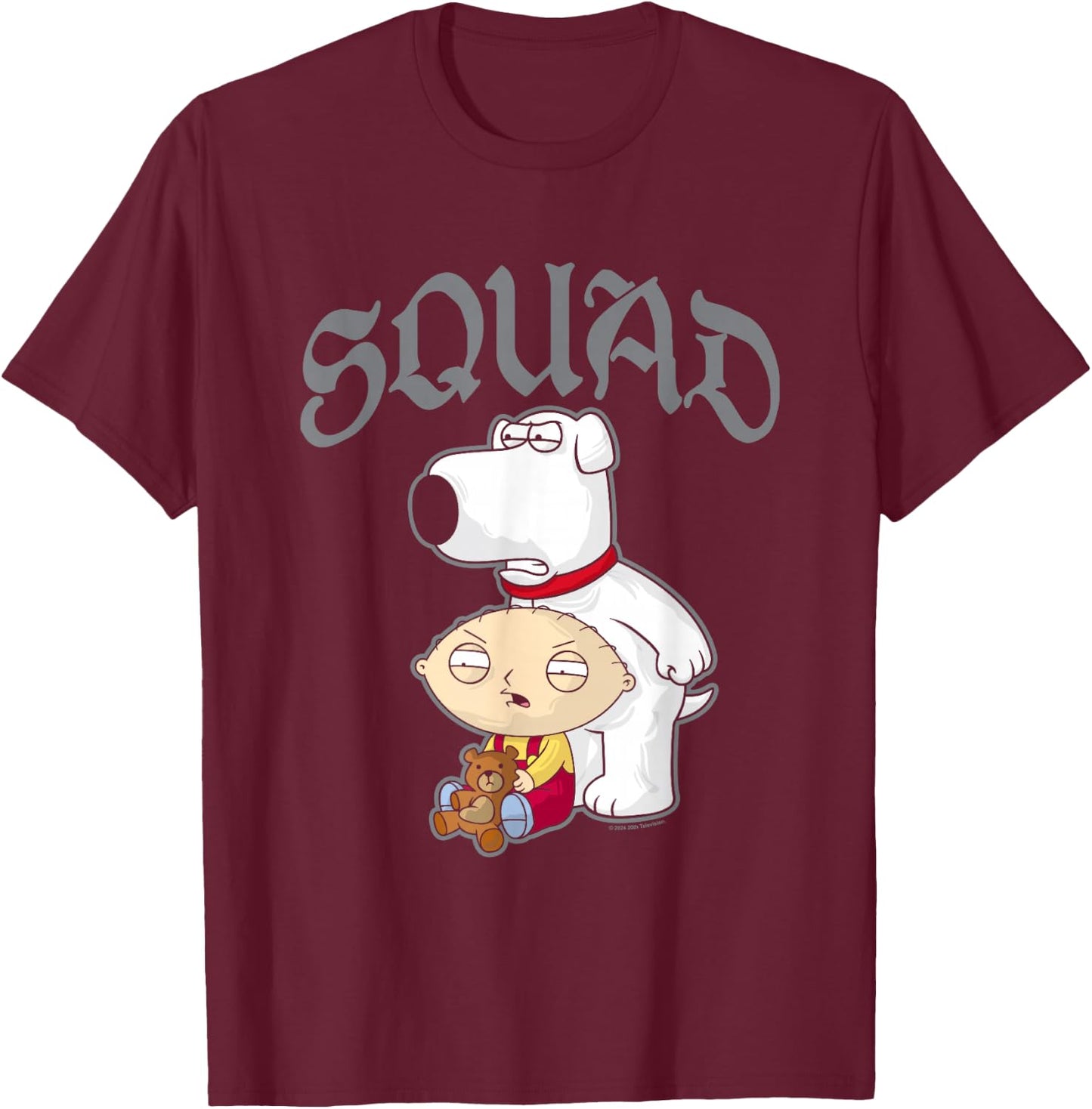 Family Guy Brian & Stewie Griffin Squad Goals , Black, S T-Shirt - T-Shirt | Maroon