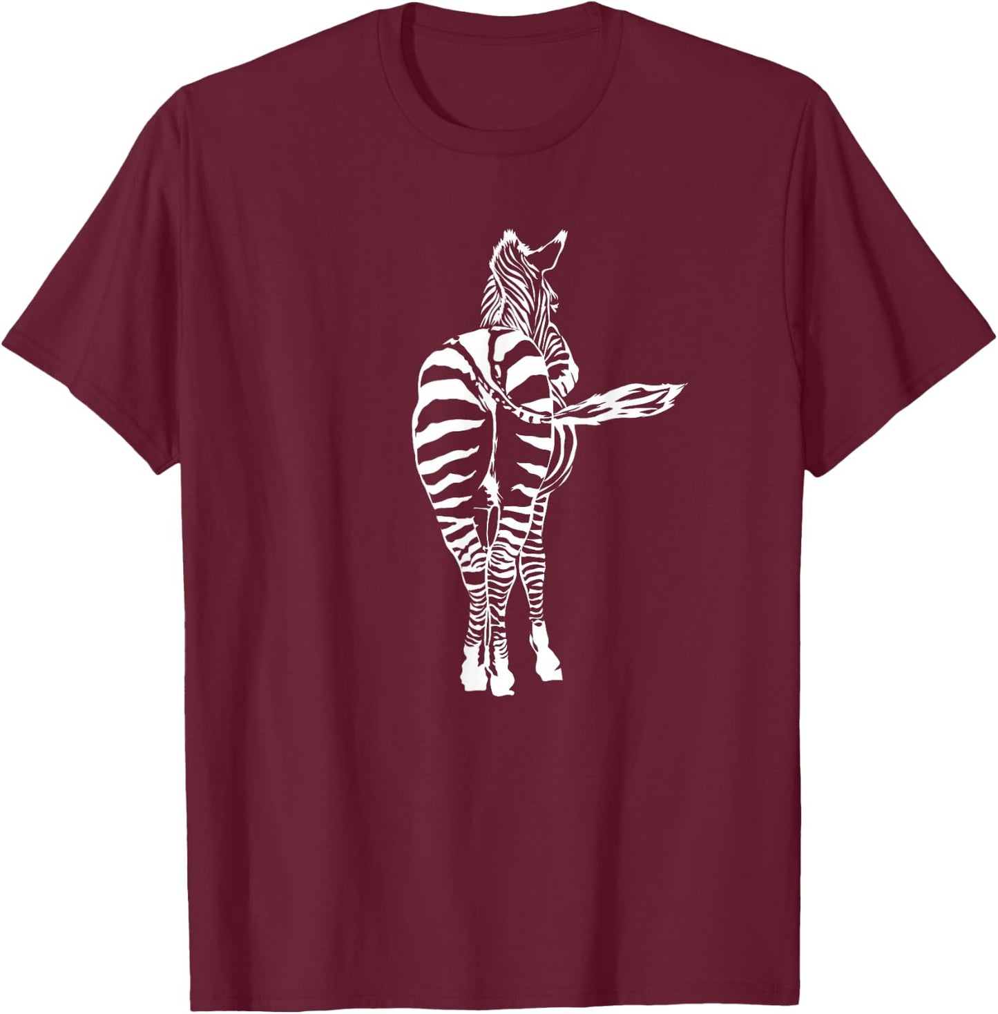 Zebra Butt Africa T-Shirt - T-Shirt | Maroon