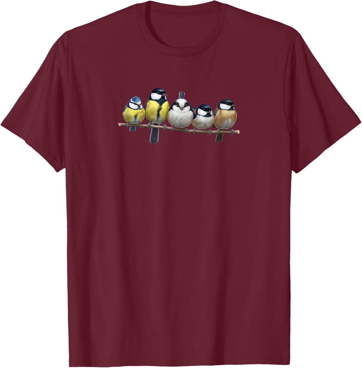 Meisen Vogelfreund Gartenvogel Singvogel Biologe Vogel T-Shirt - T-Shirt | Maroon