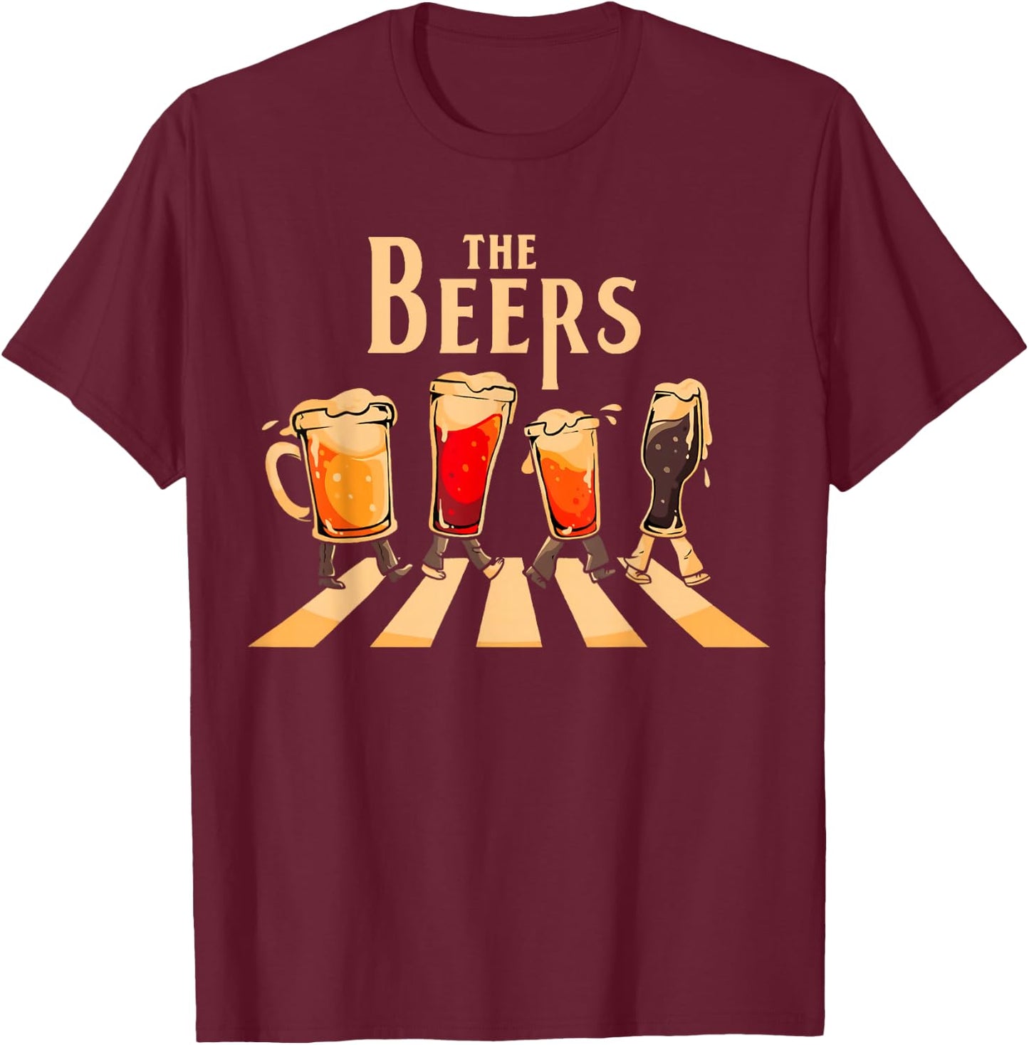 Funny The Beers Model Cover T-Shirt - T-Shirt | Maroon