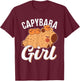 Capybara Girl Lover Capybaras Water Pig Animal T-Shirt - T-Shirt | Maroon