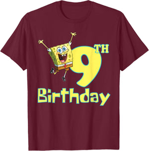 Mademark x SpongeBob SquarePants - SpongeBob SquarePants 9th Birthday T-Shirt - T-Shirt | Maroon