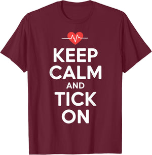 Aortic Valve Surgery Tick On Heart T-Shirt - T-Shirt | Maroon
