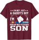 Not Just A Daddy's Boy I'm A Korean War Veteran Son T-Shirt - T-Shirt | Maroon
