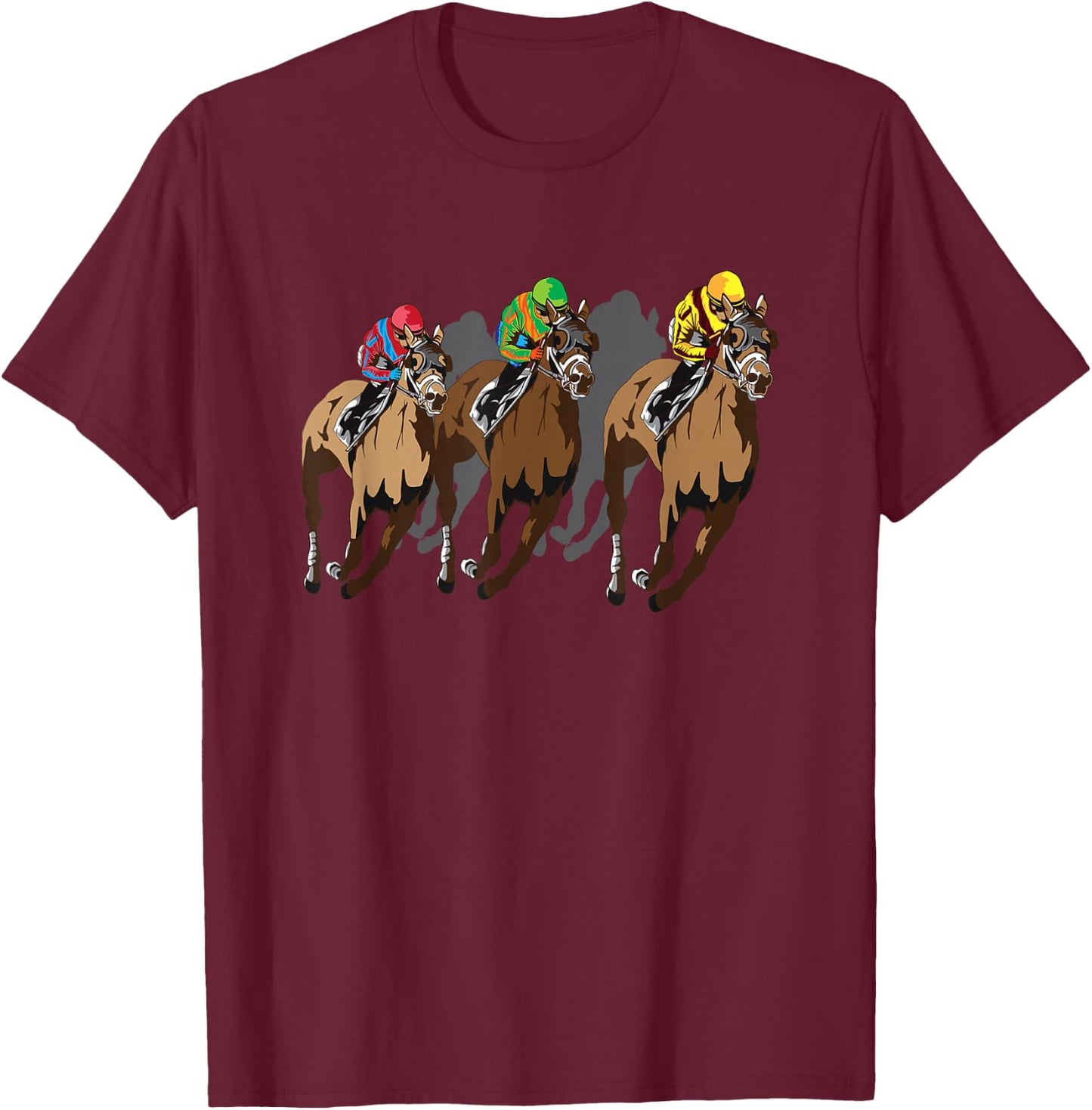 Funny Horse Racing Jockey Racer Derby Rider Race Track Gifts Small T-Shirt - T-Shirt | Maroon