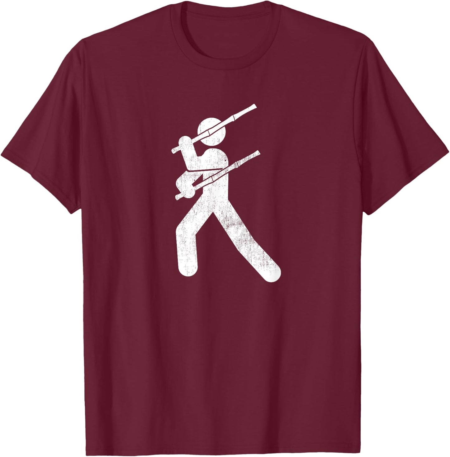 Filipino Martial Art - Eskrima Kali Arnis Stick Man T-Shirt - T-Shirt | Maroon