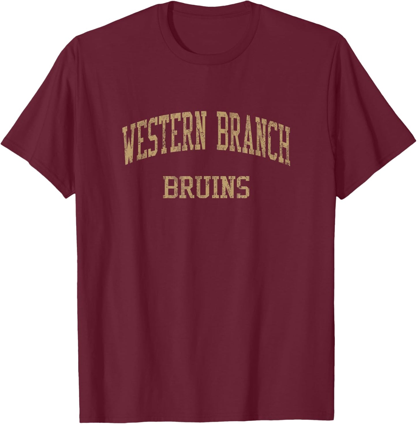 Western Branch High School HS Chesapeake VA Vintage Sports T-Shirt - T-Shirt | Maroon