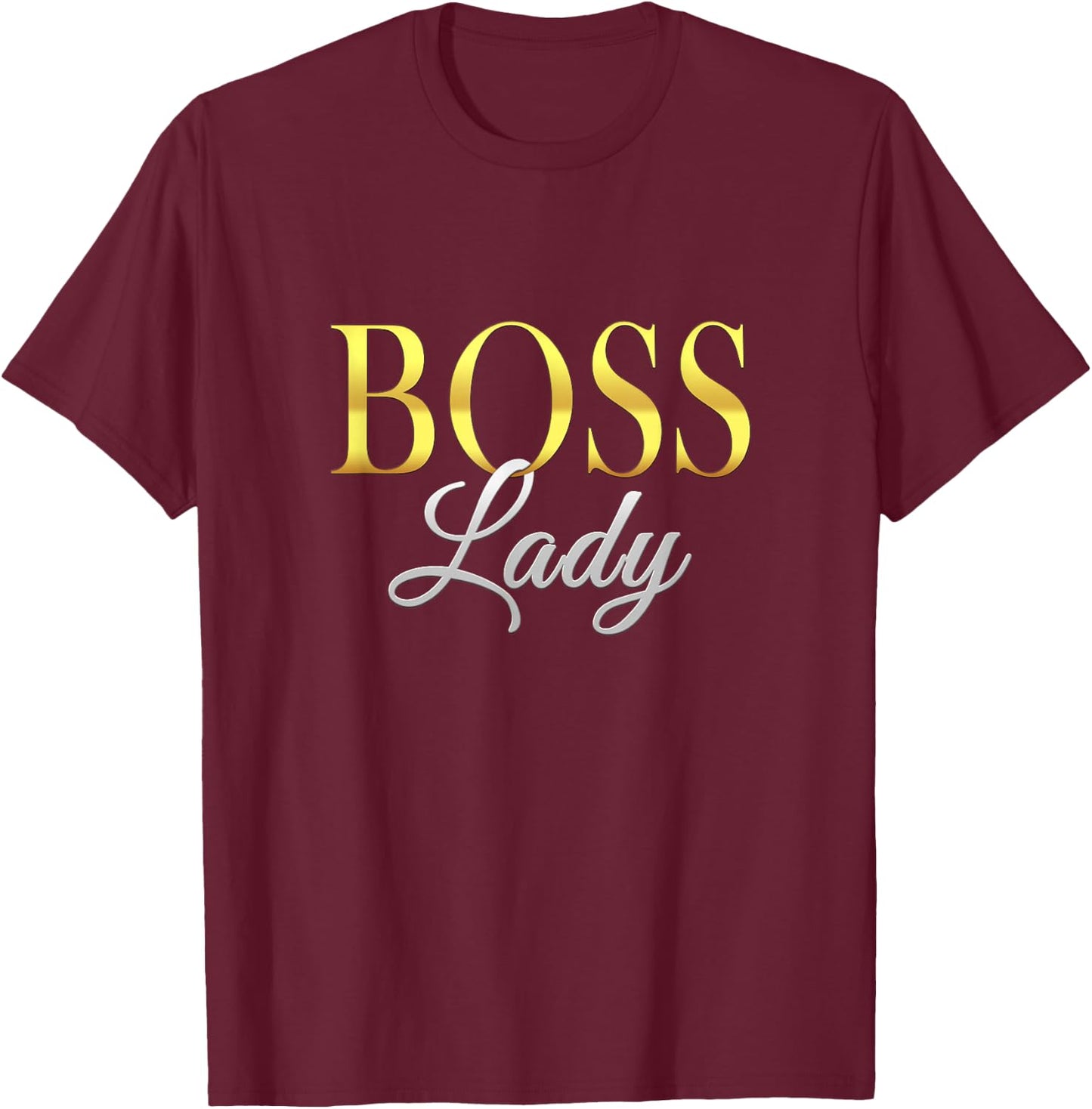 Funny Boss Lady Who's in Charge T-Shirt - T-Shirt | Maroon