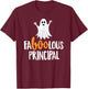 Faboolous (Fabulous) Principal Halloween Ghost T-Shirt - T-Shirt | Maroon