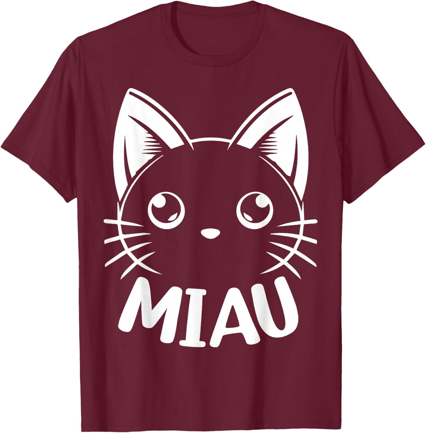 Funny Cat Meow Costume Fancy Dress Carnival , black T-Shirt - T-Shirt | Maroon