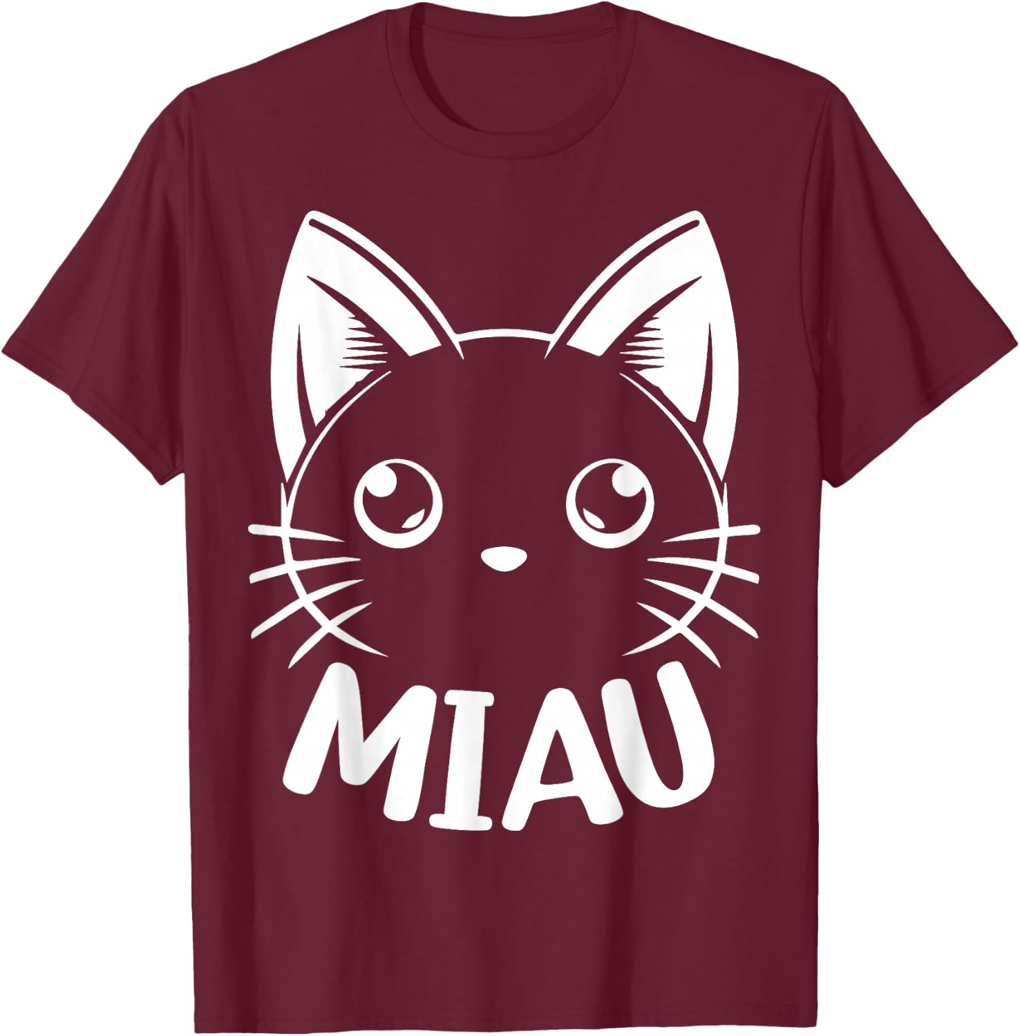 Funny Cat Meow Costume Fancy Dress Carnival , black T-Shirt - T-Shirt | Maroon