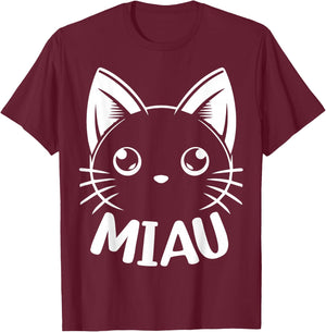 Funny Cat Meow Costume Fancy Dress Carnival , black T-Shirt - T-Shirt | Maroon