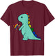 LGBTQ Allysaurus Dinosaurier Regenbogen Flagge Ally Gay Pride Monat T-Shirt - T-Shirt | Maroon