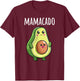 Pregnancy Announcement Shirts Women Mom Funny Mamacado T-Shirt - T-Shirt | Maroon