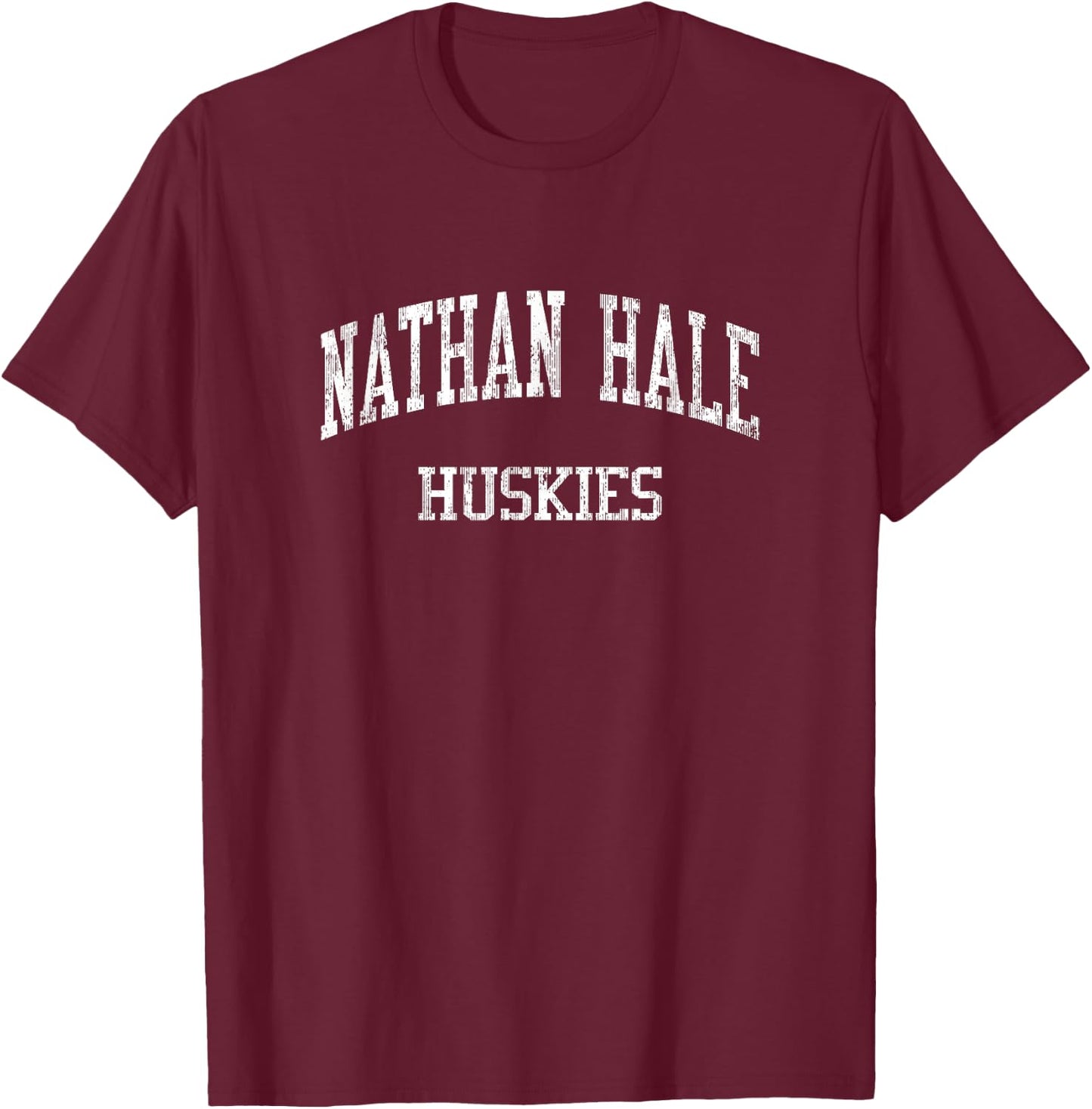 Nathan Hale High School HS West Allis WI Vintage Sports T-Shirt - T-Shirt | Maroon
