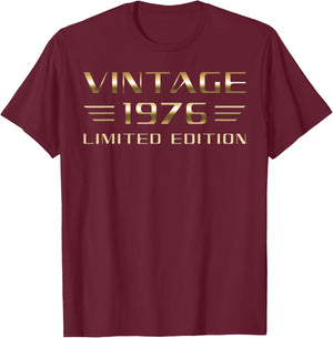 Vintage 1976 Limited Edition Oldtimer 50. Geburtstag T-Shirt - T-Shirt | Maroon