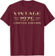 Vintage 1976 Limited Edition Oldtimer 50. Geburtstag T-Shirt - T-Shirt | Maroon