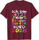 Kindergartenkind 2026 Ich gehe in den Kindergarten, Kita T-Shirt - T-Shirt | Maroon