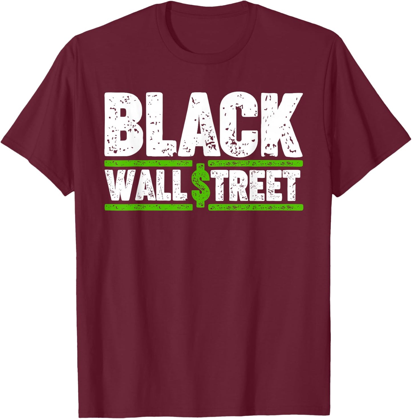 Black Wall Street T-Shirt - T-Shirt | Maroon